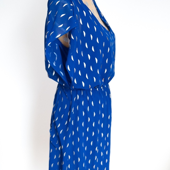 Buttons blue and gold dress - Picture 2 of 4